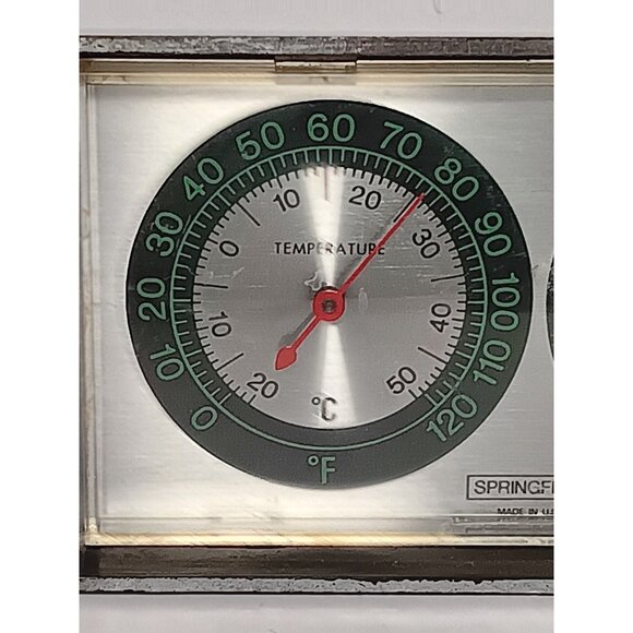 Vintage Springfield Temperature and Humidity Gauge Made in the USA - Picture 6 of 8